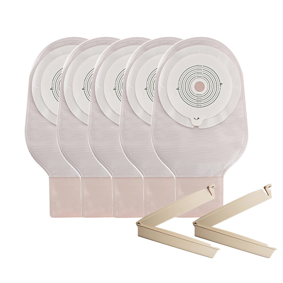 XIMYWRD one piece colostomy bags 10-pack for daily ostomy care on the go