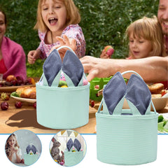 XinblueCo Easter basket eggs inside ready for egg hunt and treats