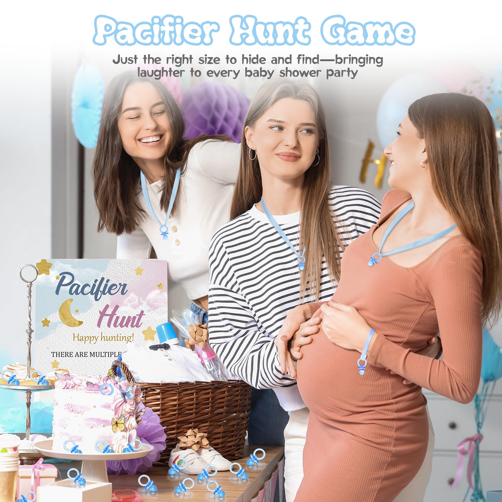 XINHUIDALSQ blue pacifiers ideal for gender reveal decorations