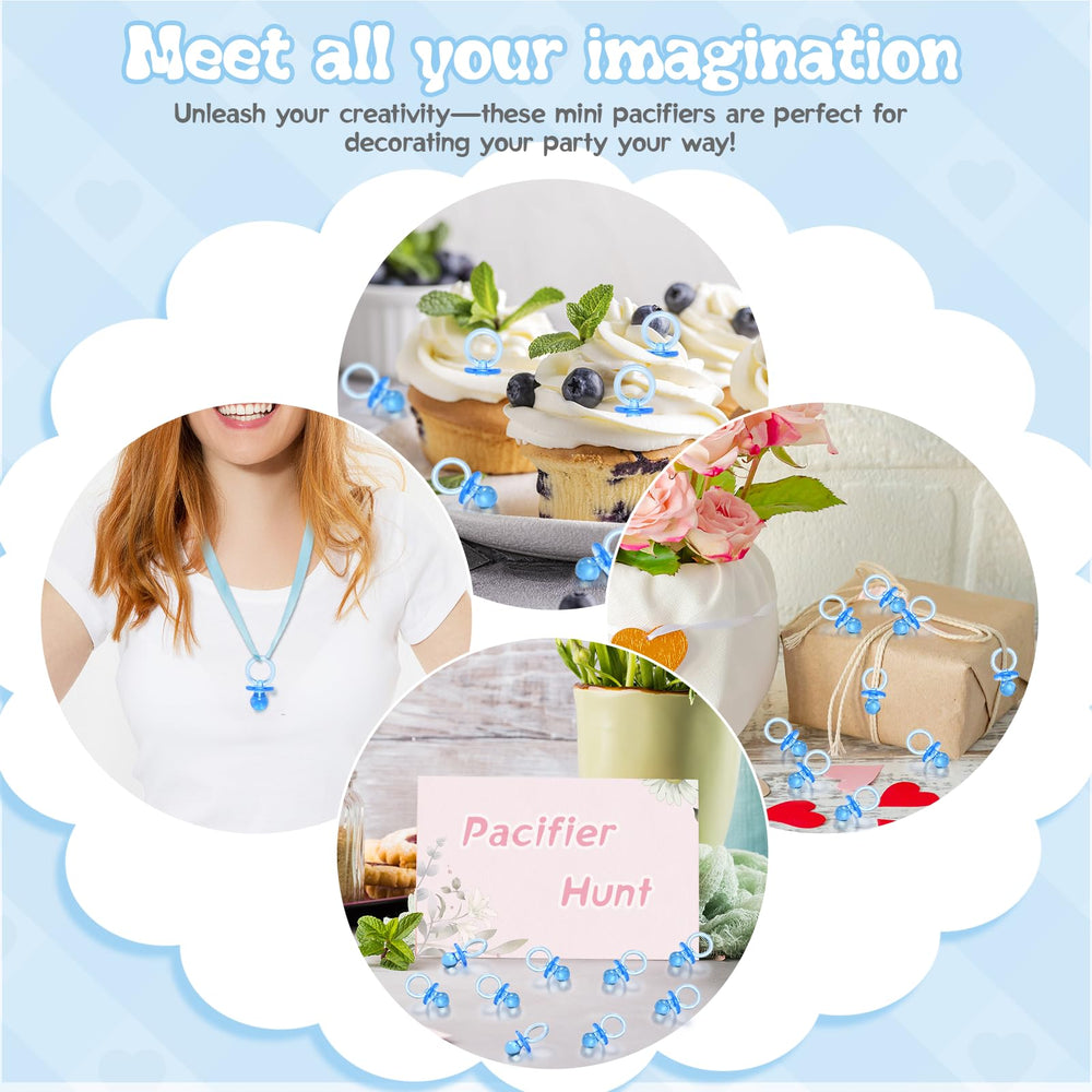 XINHUIDALSQ blue mini pacifiers for DIY crafts and decor