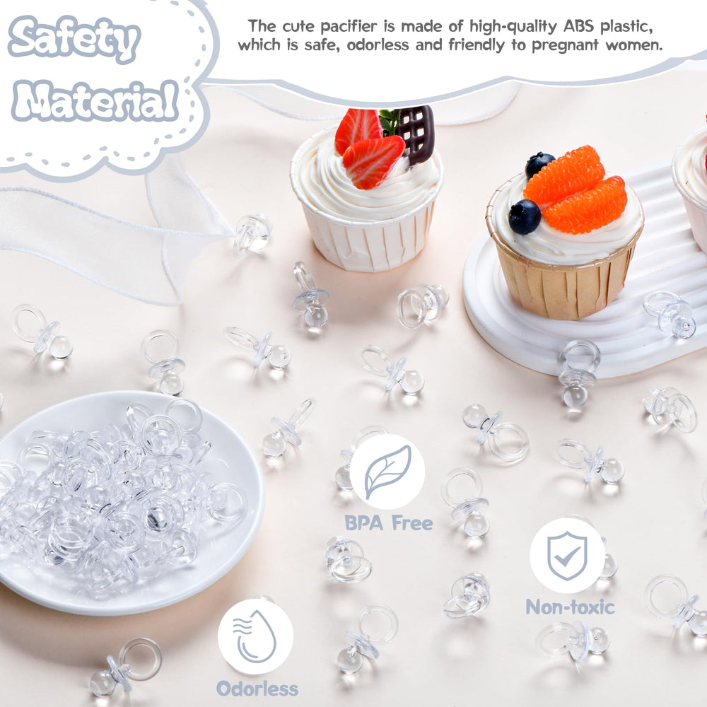 XINHUIDALSQ mini pacifiers used as party favors and decorative accents.