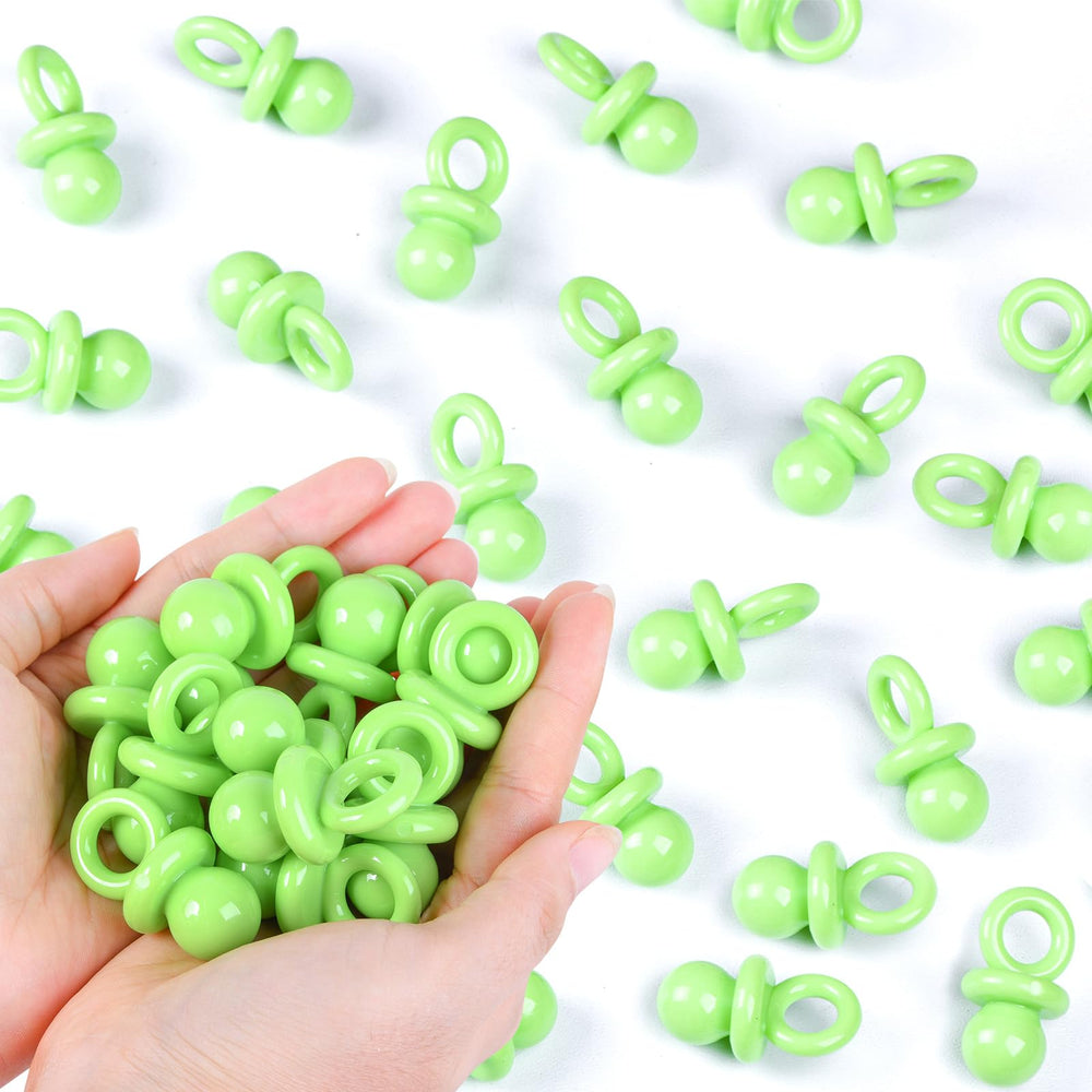 XINHUIDALSQ 36-piece green pacifiers for baby shower table decor