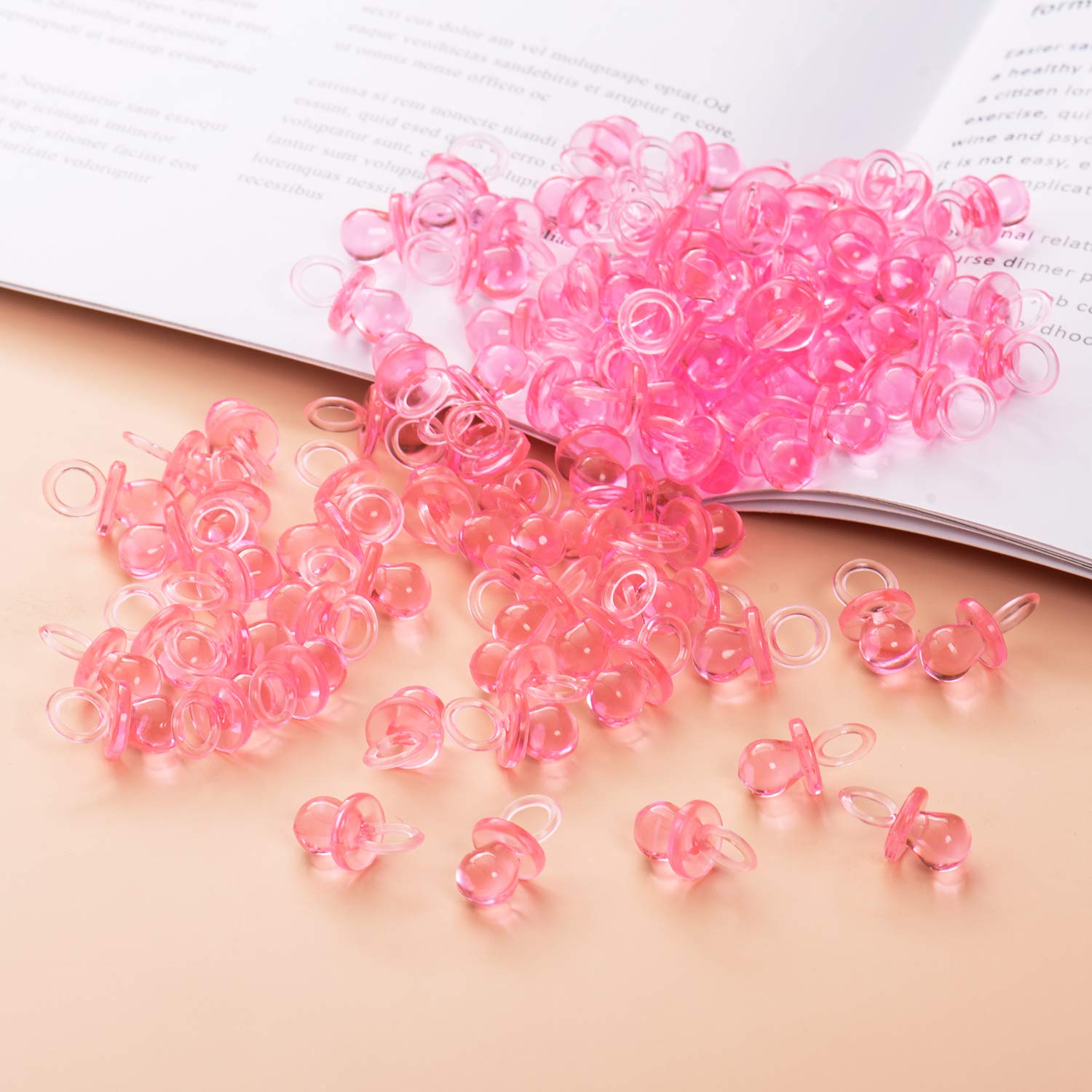 XINHUIDALSQ pink mini acrylic pacifier bracelet or necklace craft idea