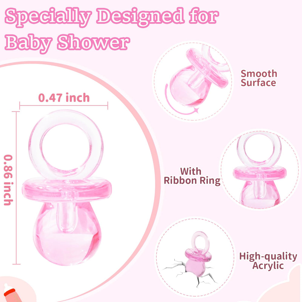 XINHUIDALSQ pink mini acrylic pacifier bulk pack for events