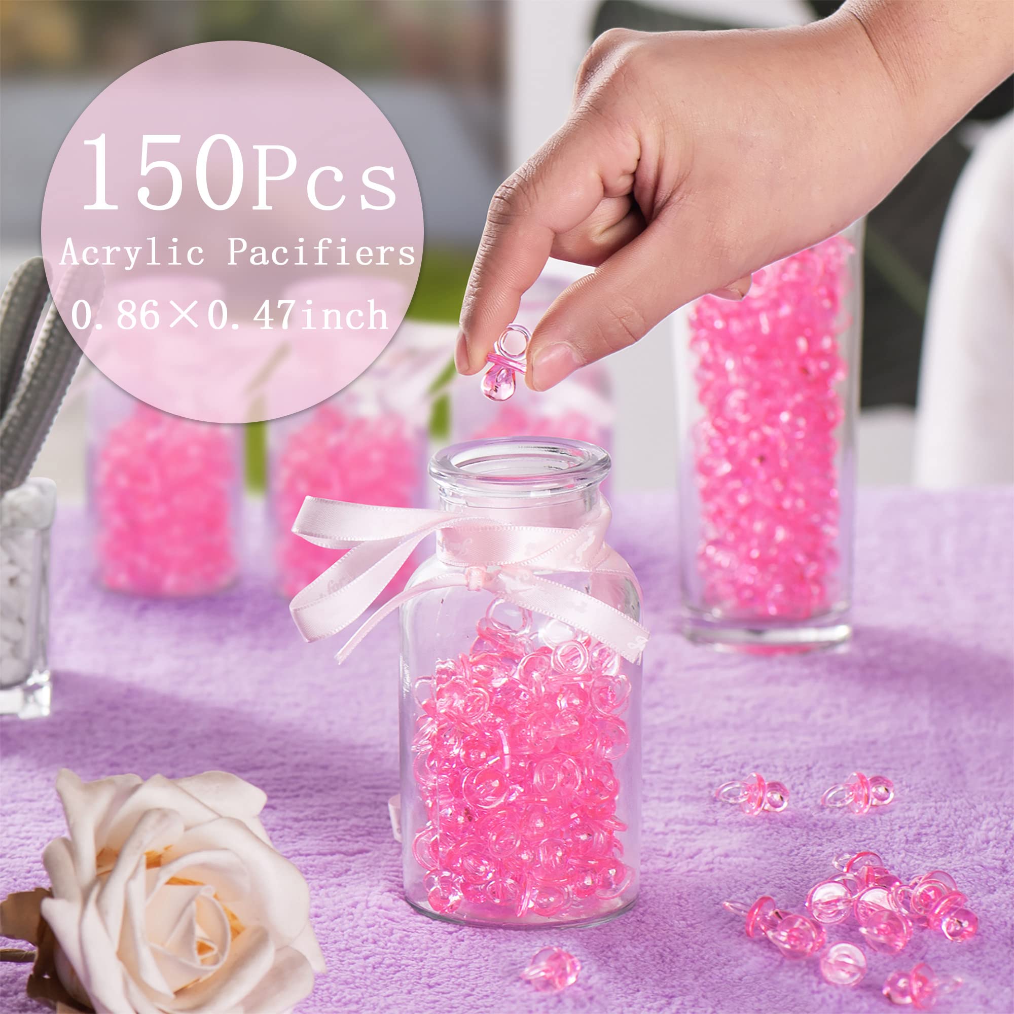 XINHUIDALSQ pink mini acrylic pacifier used in crafts and art projects