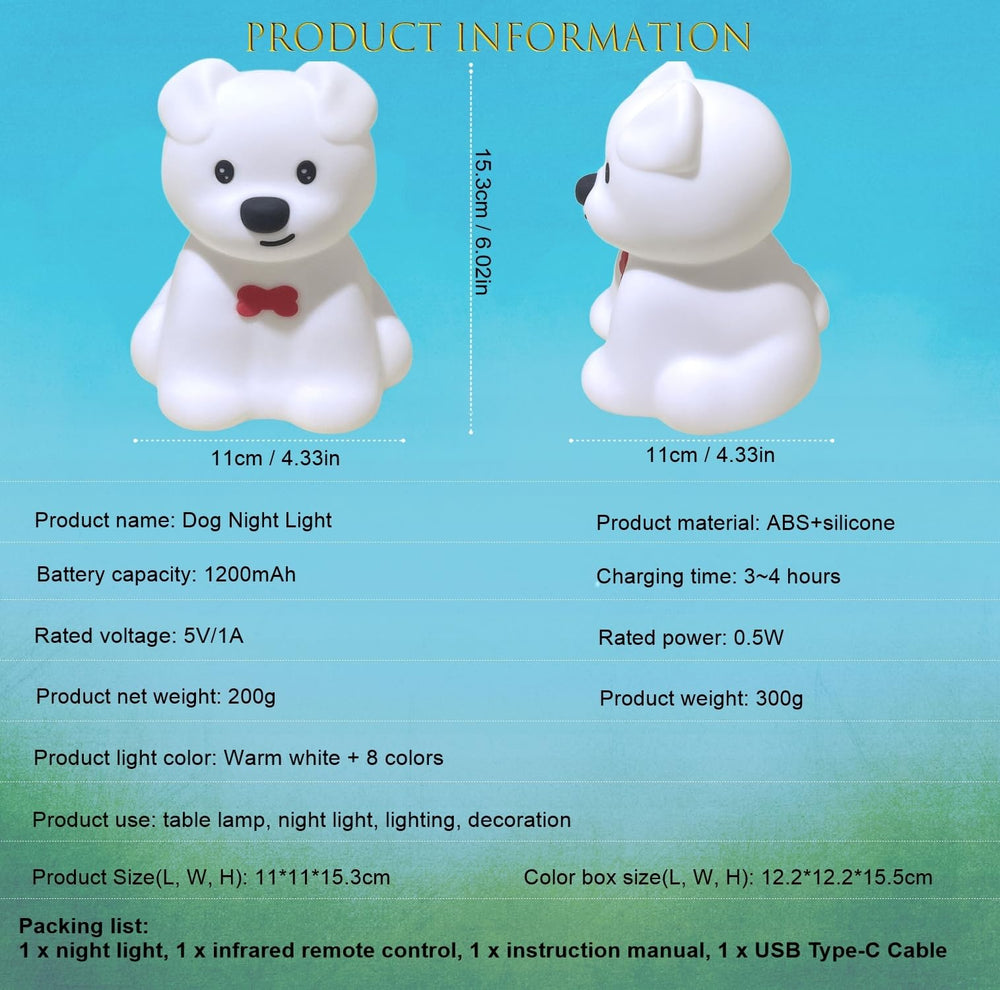 Xinjinhju dog night light portable for travel and camping.