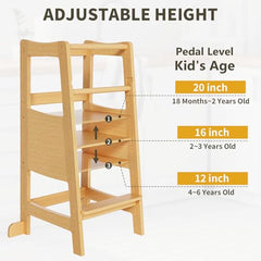 Xinyoec toddler stool with a wide platform for stable standing during grooming