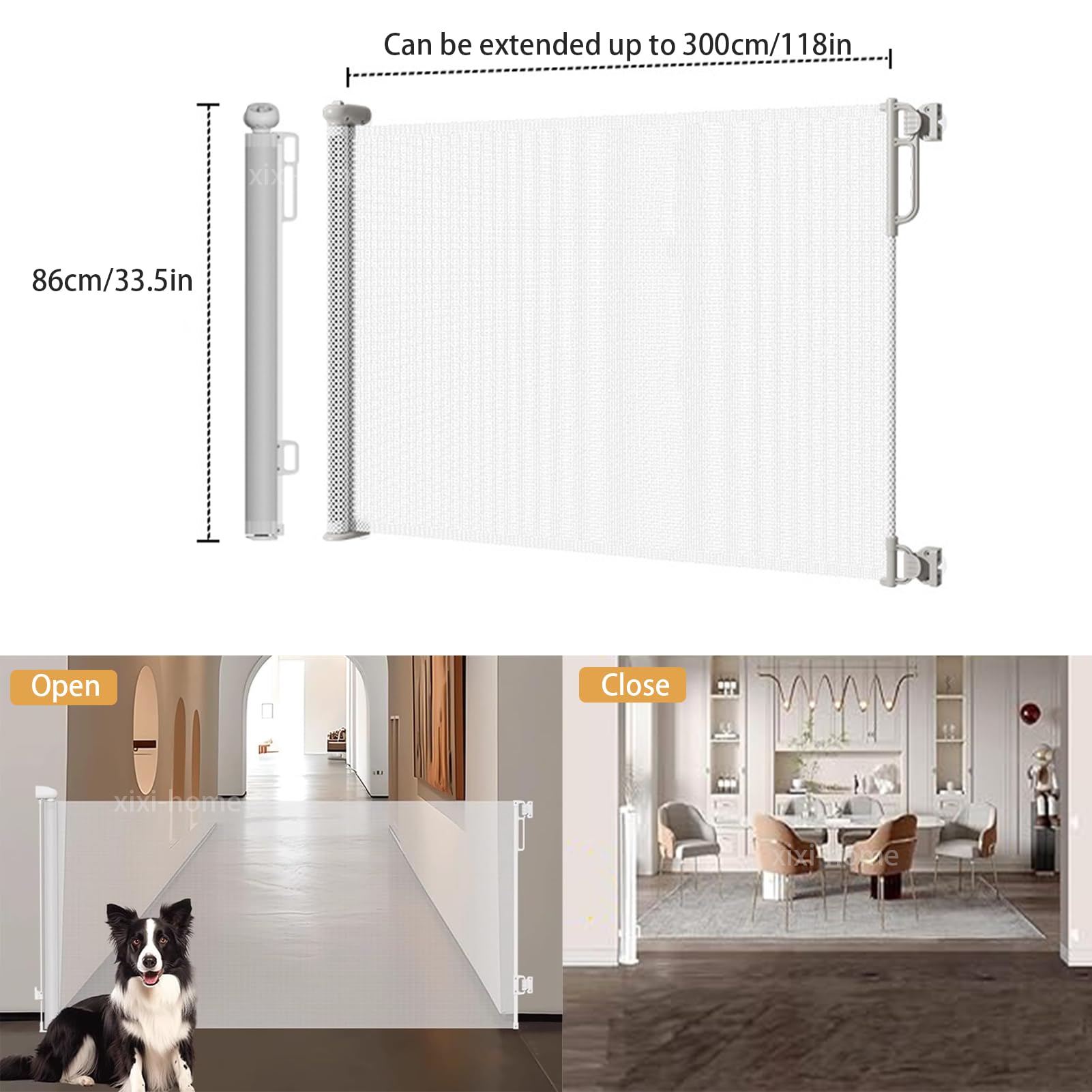 Xixi Home retractable gate durable ABS and PVC materials