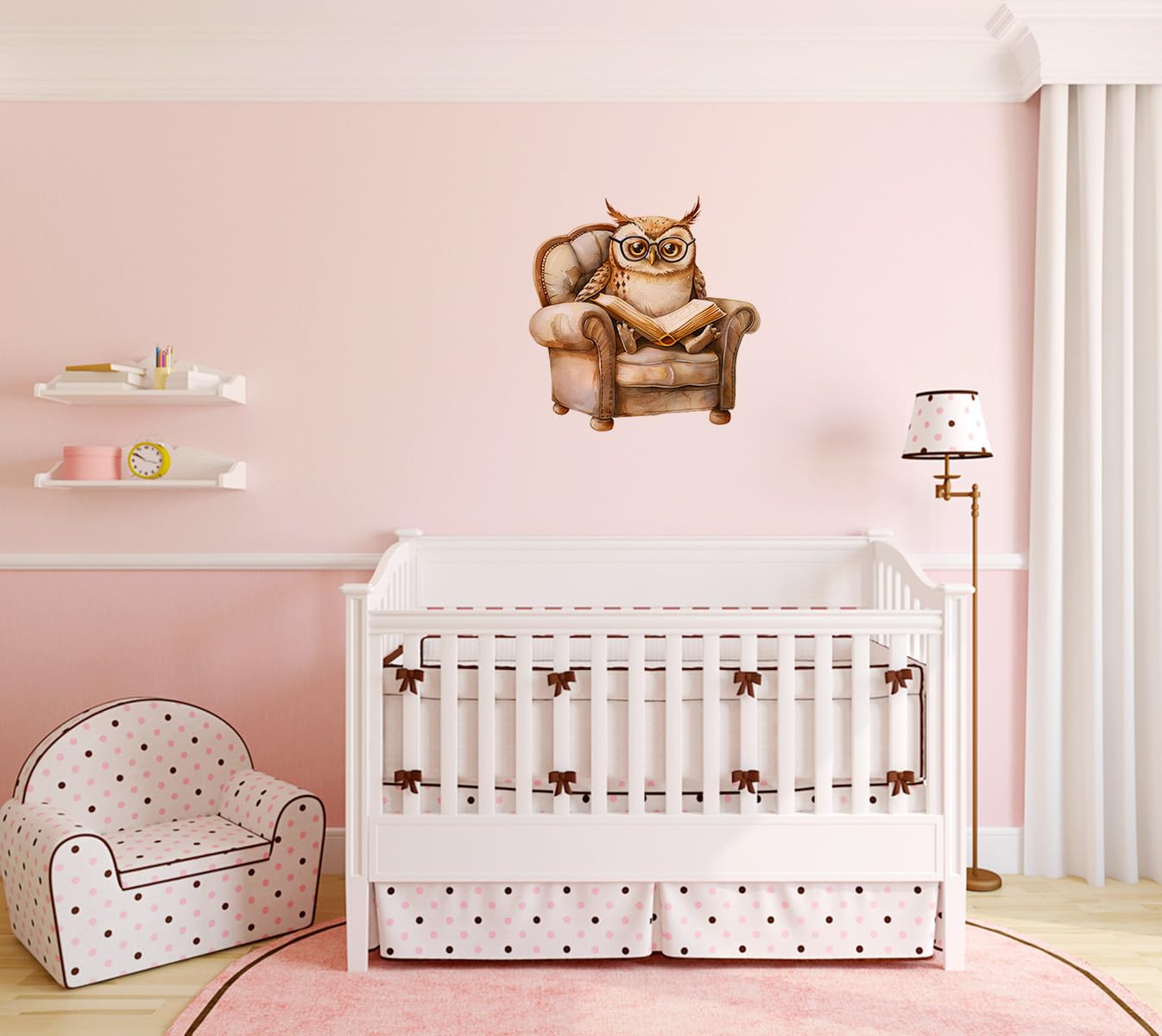 Xizhenyuan baby room owl decal creates calming nursery decor