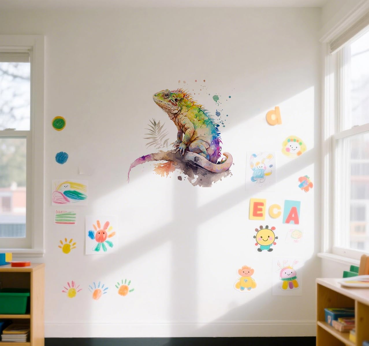 xizhenyuan lizard animal decals enhance kids' playrooms and storytelling corners.