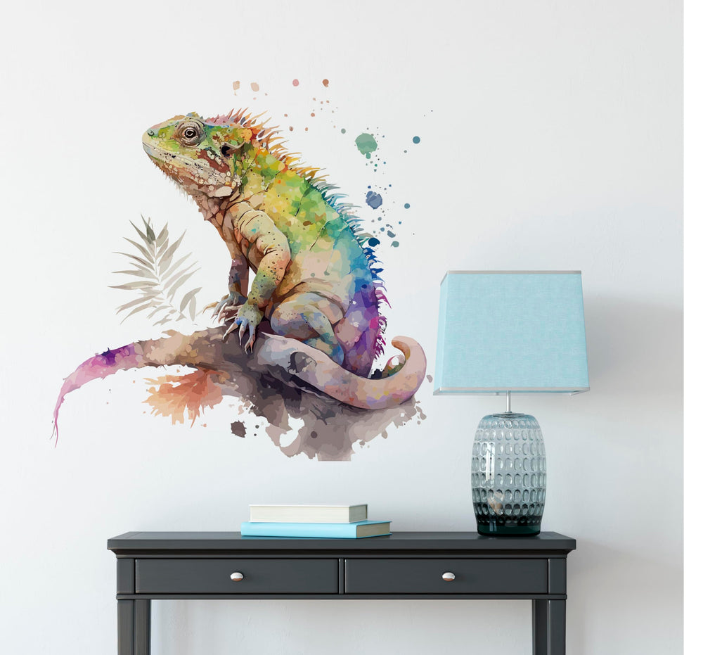 xizhenyuan watercolor chameleon wall stickers brighten nursery rooms.