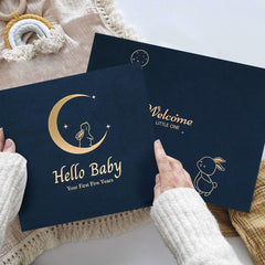 XKDOUS gold foil-detail cover adds a premium look to baby milestones.