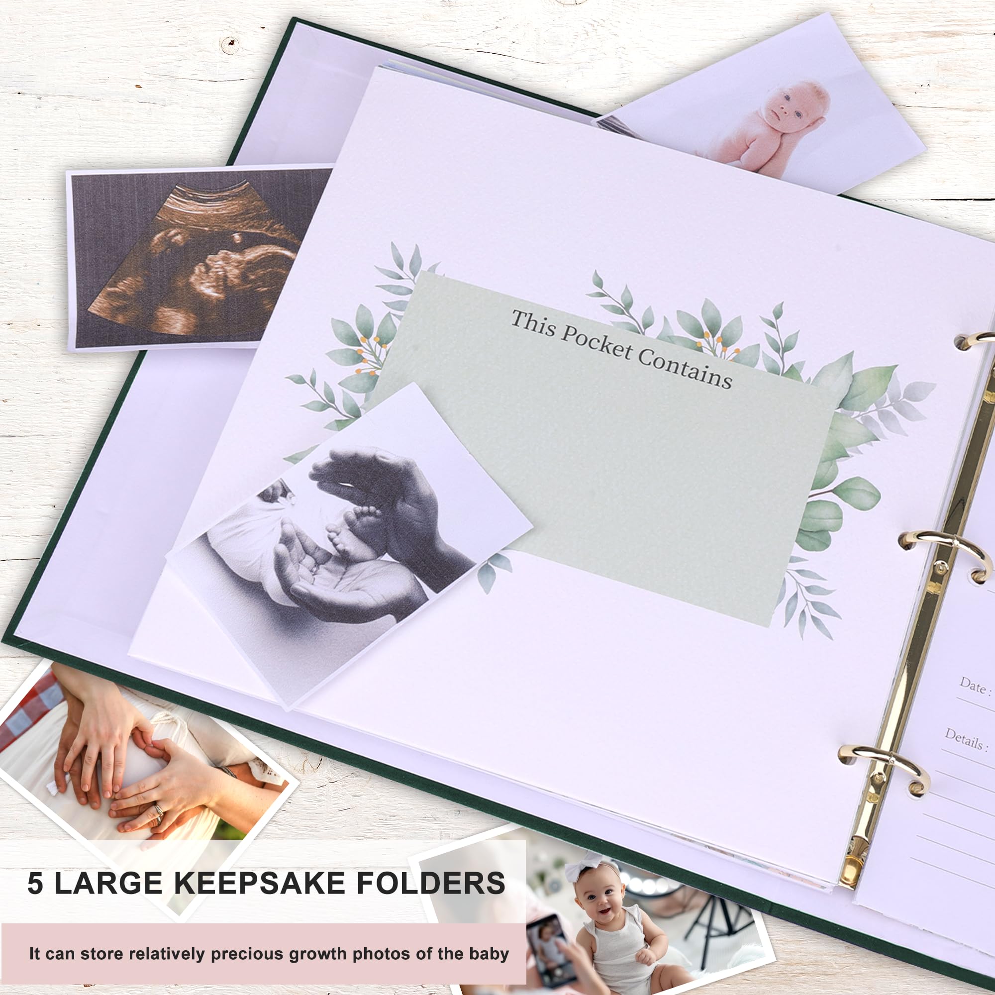 XKDOUS memory box lid pocket for photos and small mementos