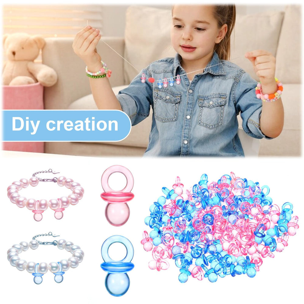 XLIUAX blue-pink mini pacifiers add nostalgic party charm and playful desktop accents.