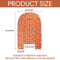 XLSXEXCL Nest Cover rainbow side view, breathable fabric supports comfortable airflow.