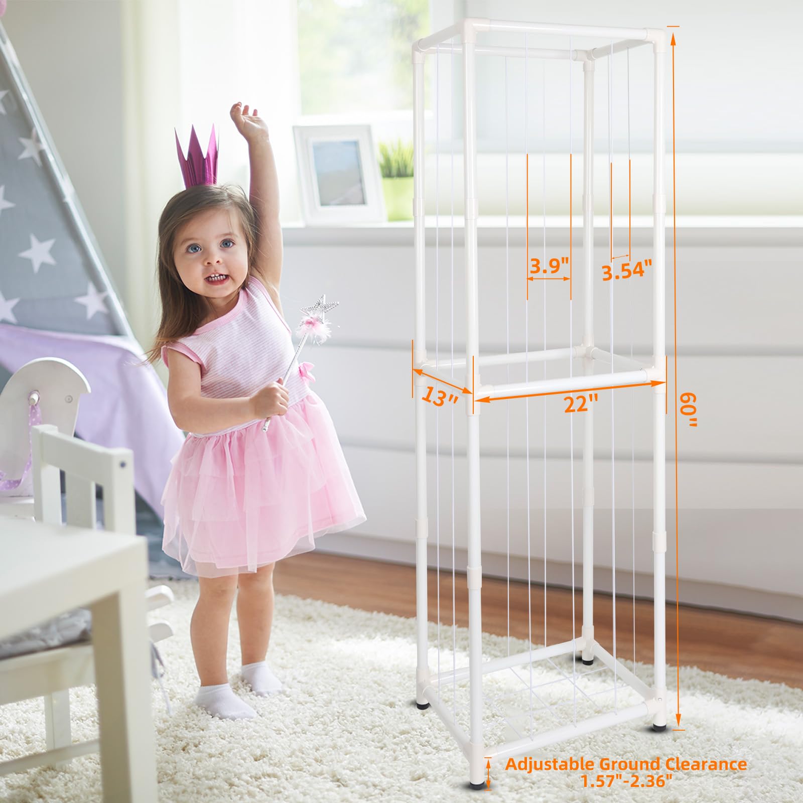 XMBecc large white storage zoo provides clear toy display when organized