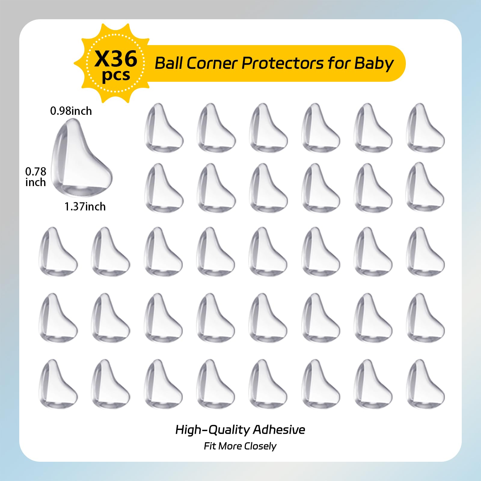 XmHaooL adhesive corner protector during peel-and-stick installation for fast setup