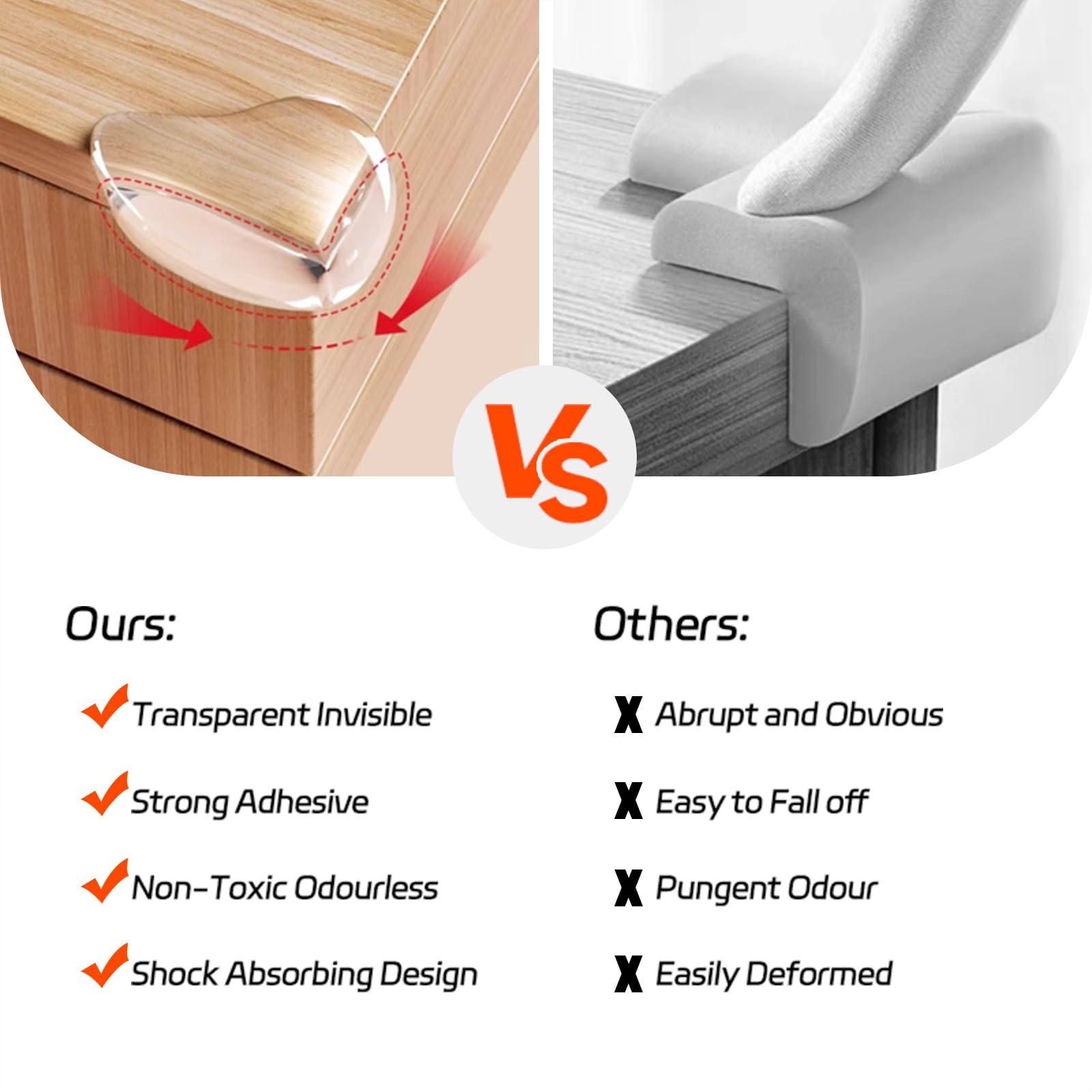 XmHaooL clear edge guards blending with furniture for tidy decor