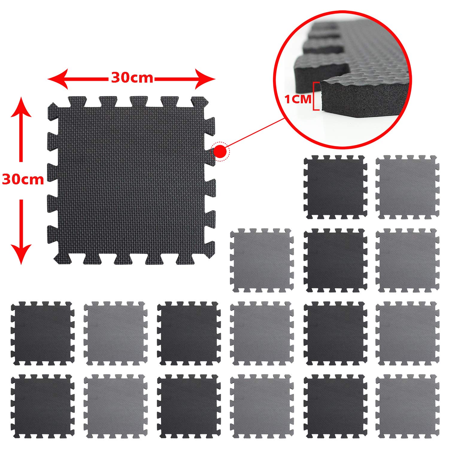 XMTMMD nine black and gray tiles provide bold room accents