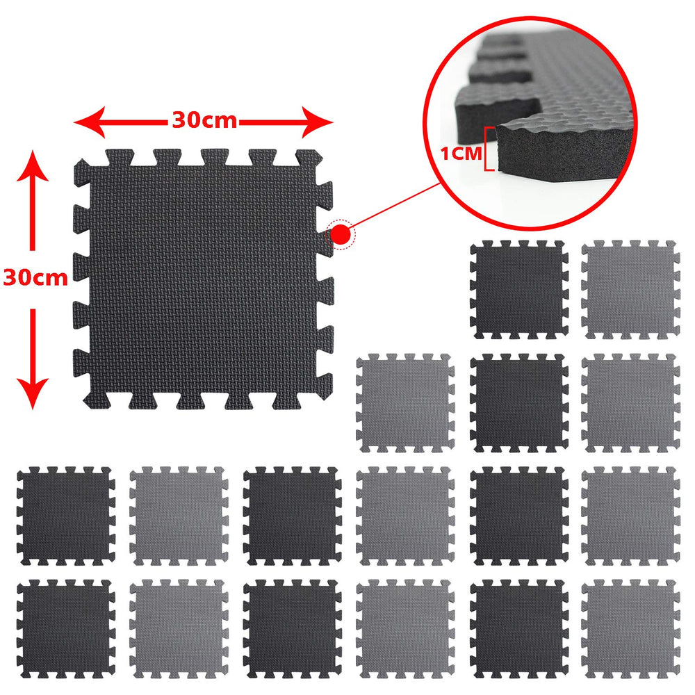 XMTMMD nine black and gray tiles provide bold room accents