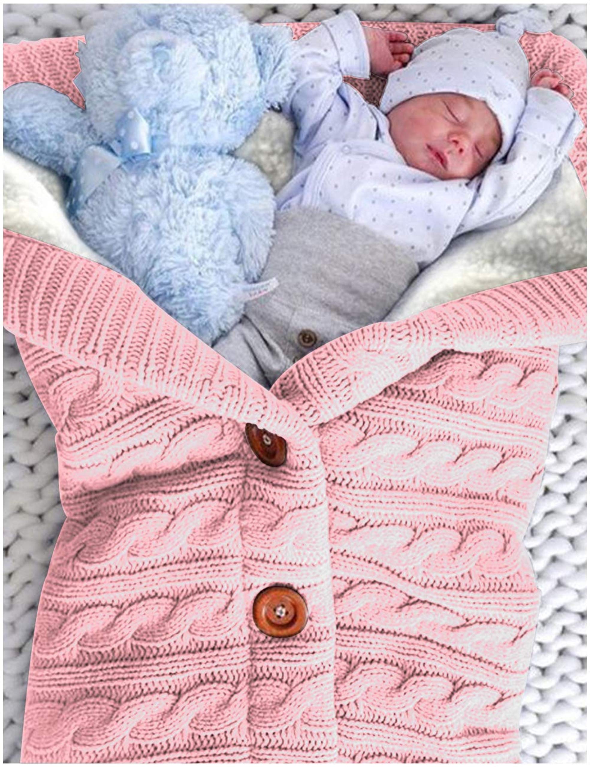 XMWEALTHY infant swaddle 75x37 cm offering full-body coverage for 0–12 months.