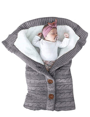 XMWEALTHY infant swaddle blanket with soft wool fleece for breathable warmth