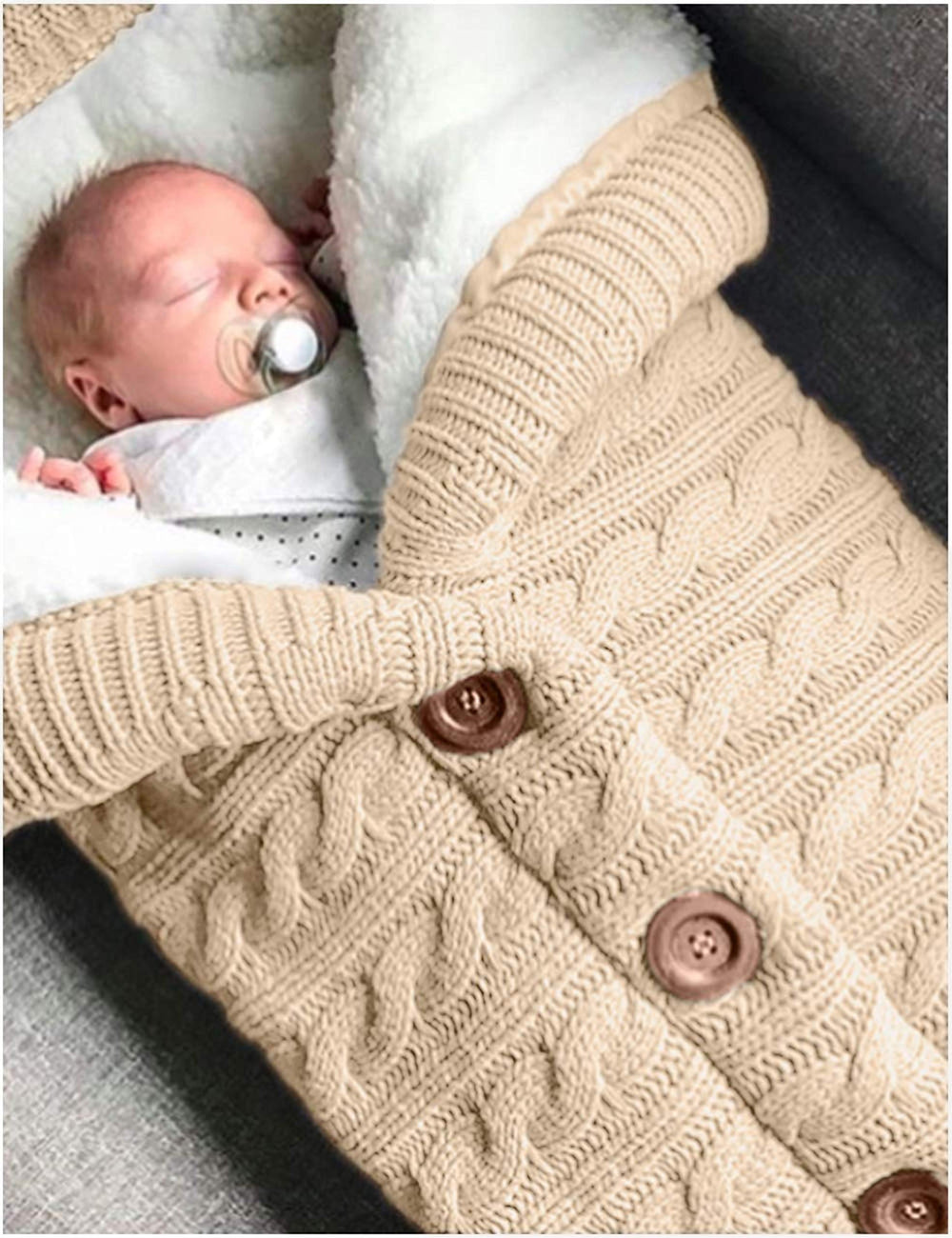 XMWEALTHY infant swaddle size 29.5 x 13.8 inches provides full coverage.