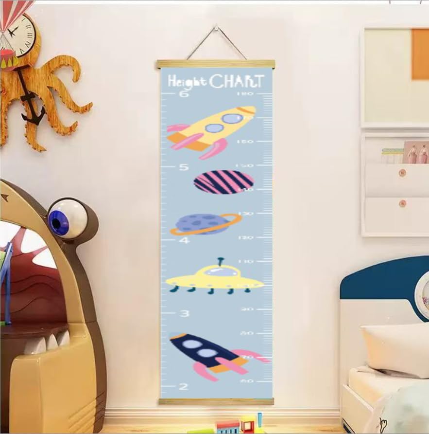 Xorinija Spaceship Height Chart measures 7.9 by 55 inches.
