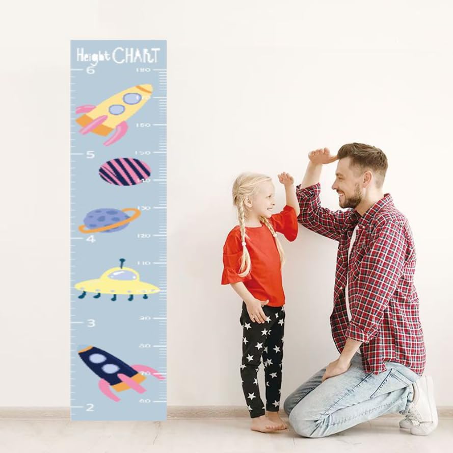 Xorinija Spaceship Height Chart with movable pieces for flexible layout.