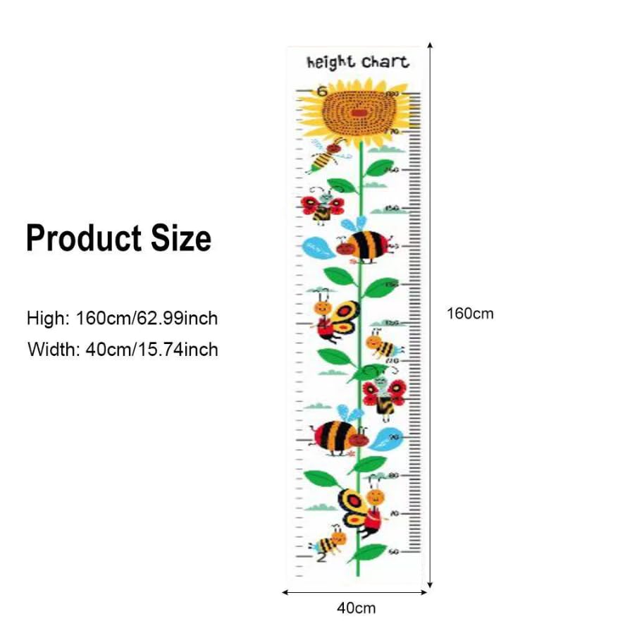 Xorinija sunflower height chart protects walls while recording growth in style