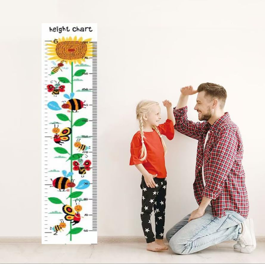 Xorinija sunflower height chart suits both boys and girls with bright patterns