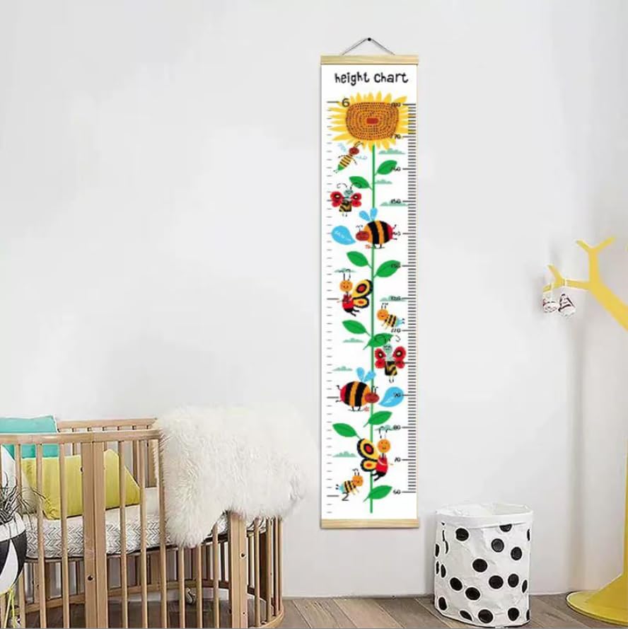 Xorinija sunflower height chart waterproof canvas is easy to wipe clean after spills