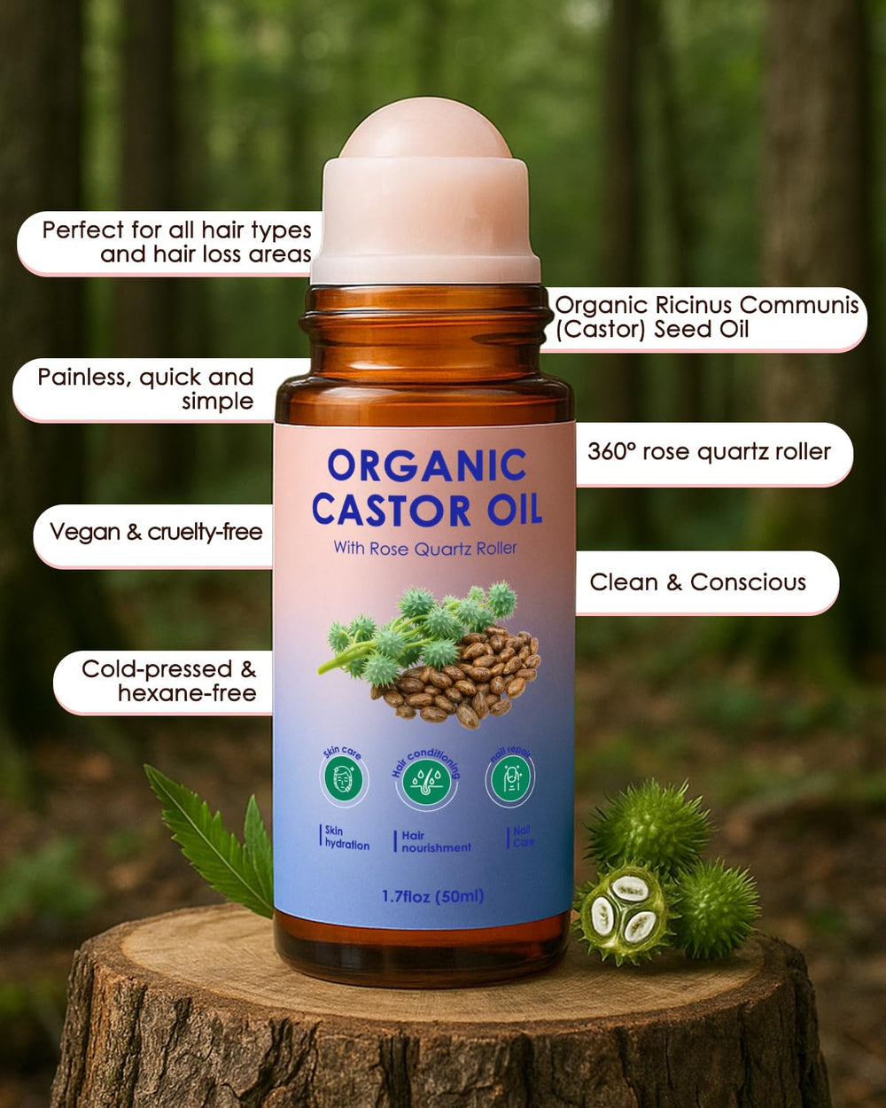 XPDGVS castor oil nourishes lashes and brows for healthy look