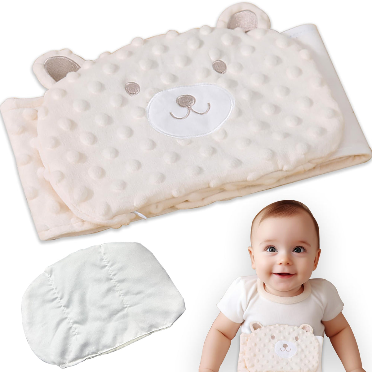 XPECIAL Baby Colic Relief Gripe Belt Beige—gentle tummy wrap for soothing comfort