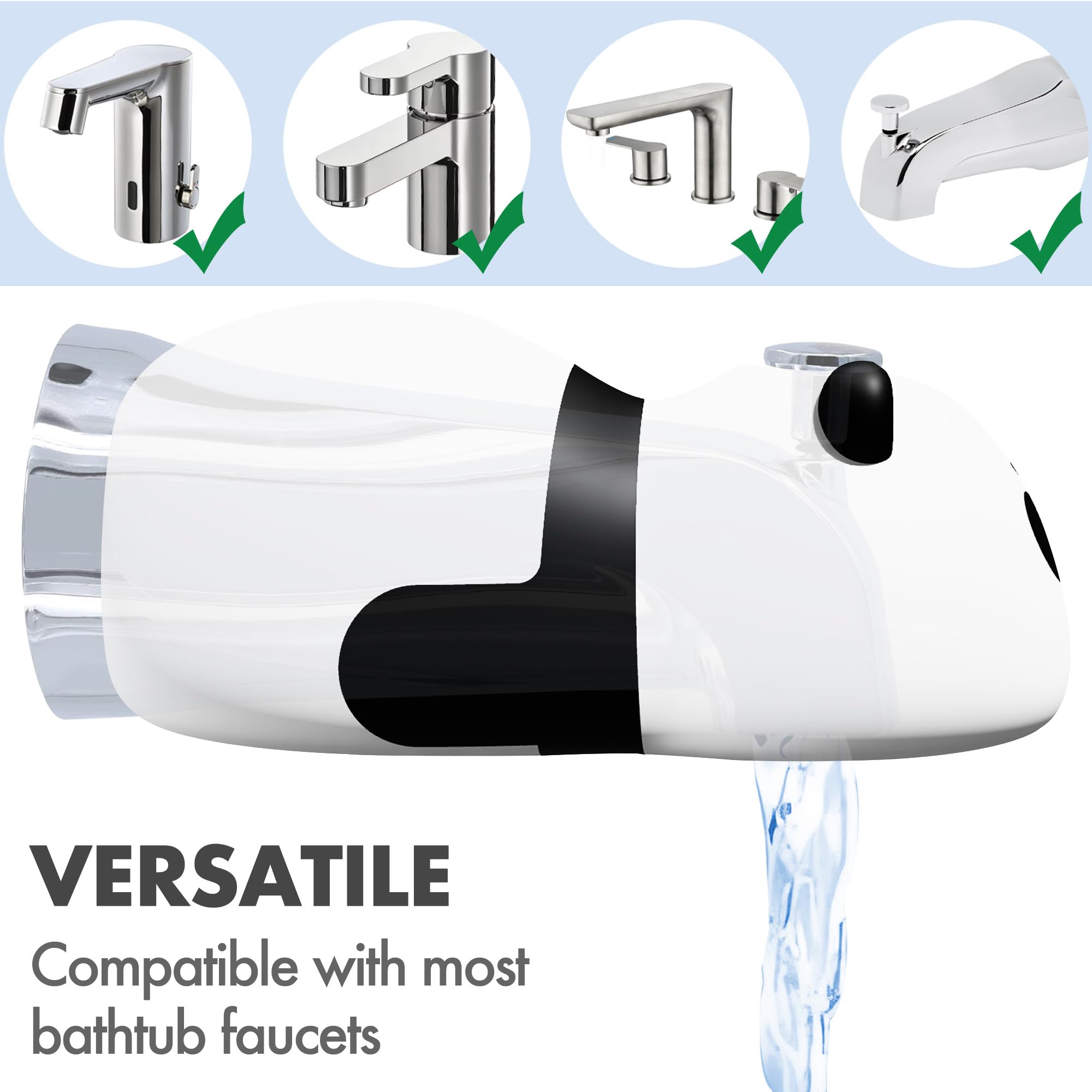 XPECIAL panda bath time decor adds charm to any tub.