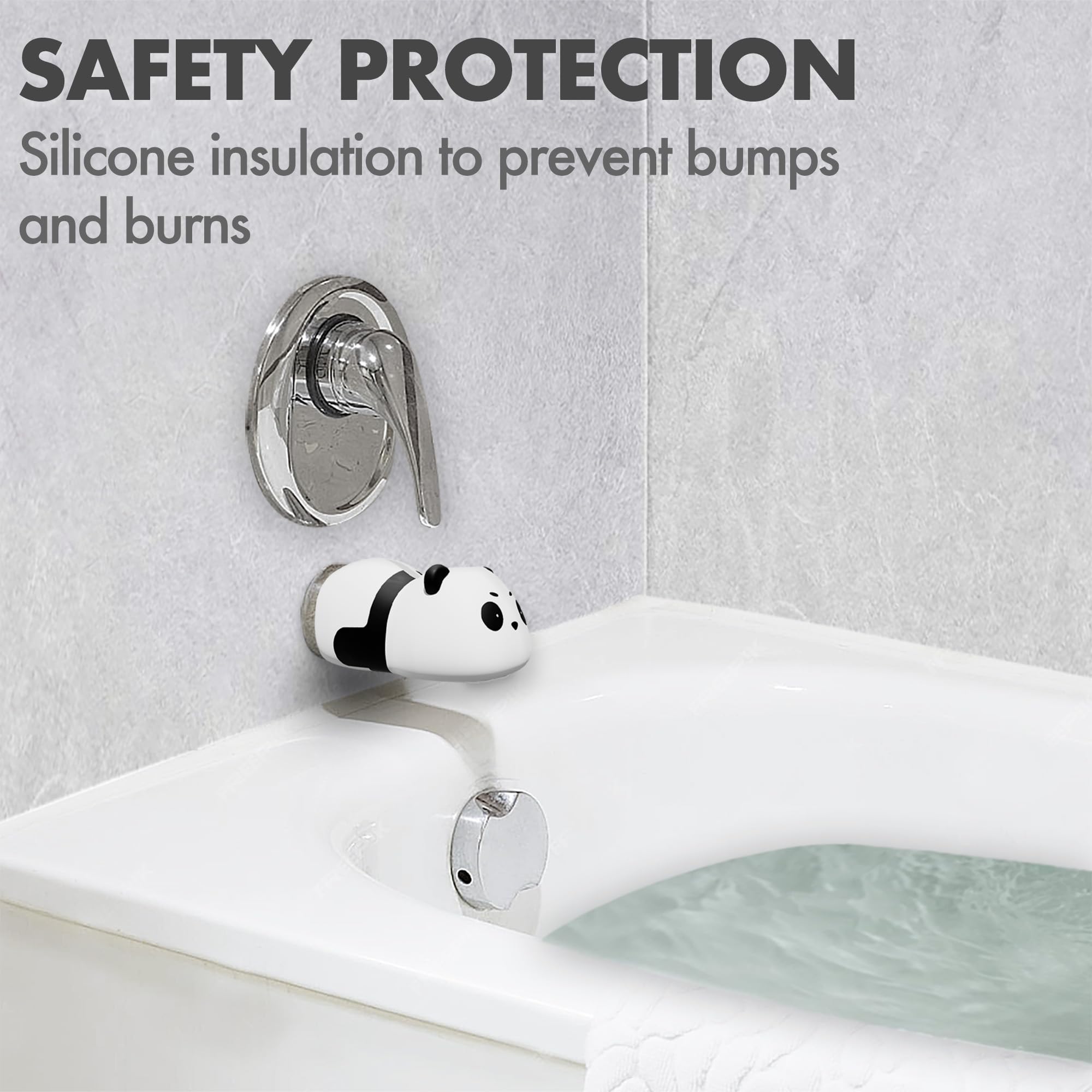 XPECIAL faucet protector with universal fit works on most standard tubs.