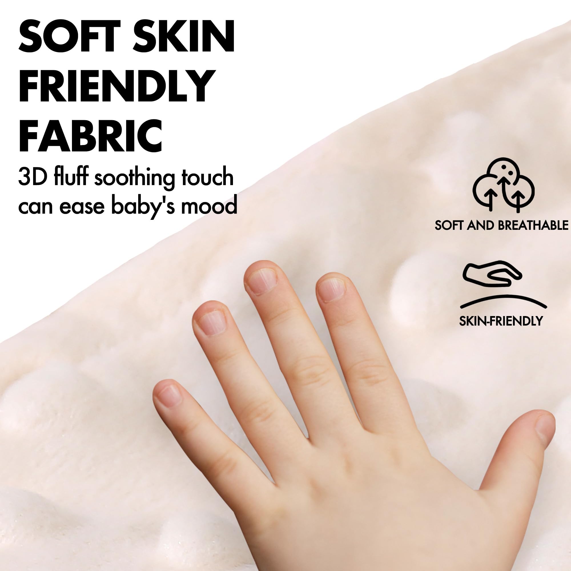 XPECIAL Tummy Wrap Soft Fabric Closeup—delicate touch for baby comfort