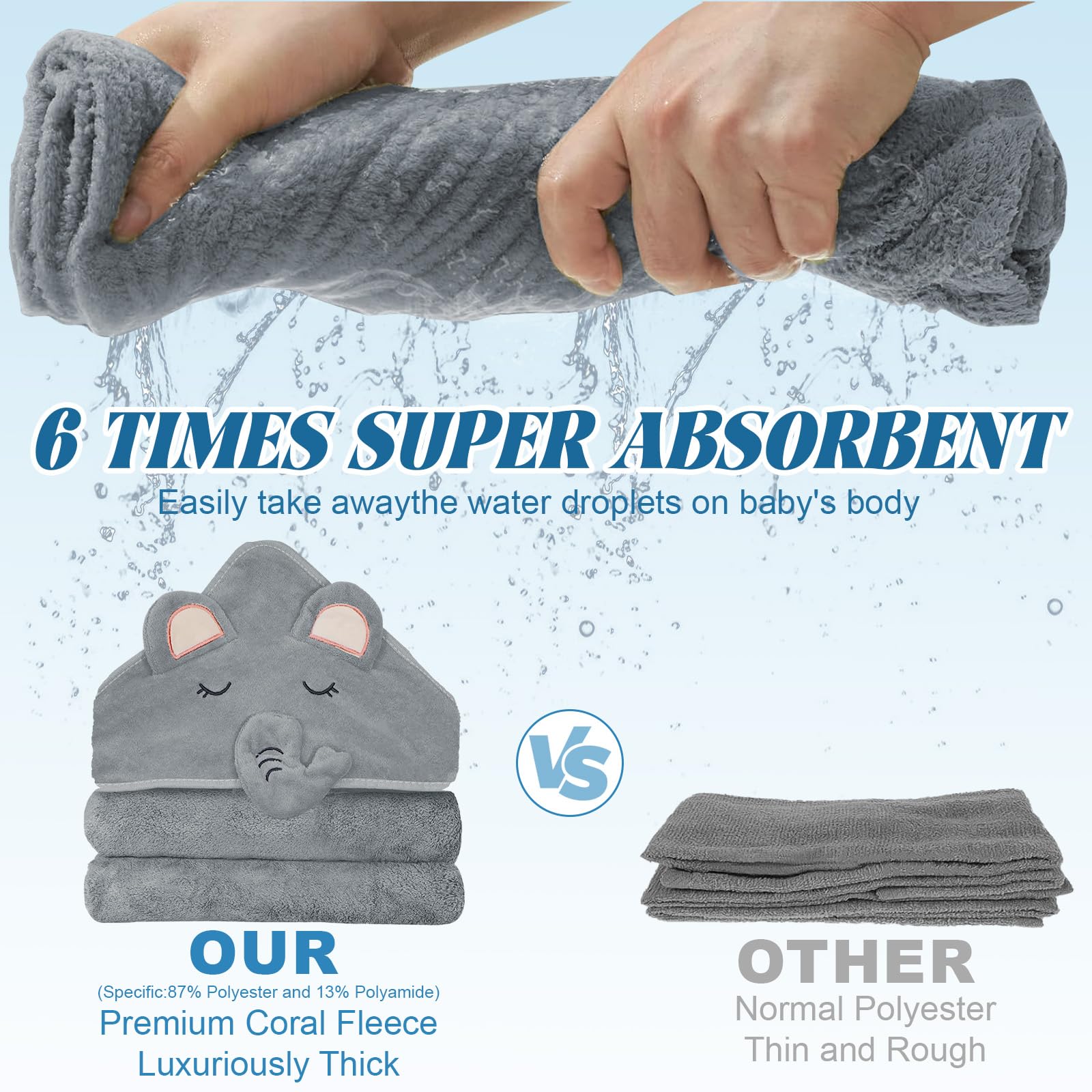 Xpertwarm multi-use baby towel for bath, pool, or beach routines.