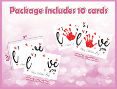 XQF Valentine baby handprint kit shown as a personal keepsake craft