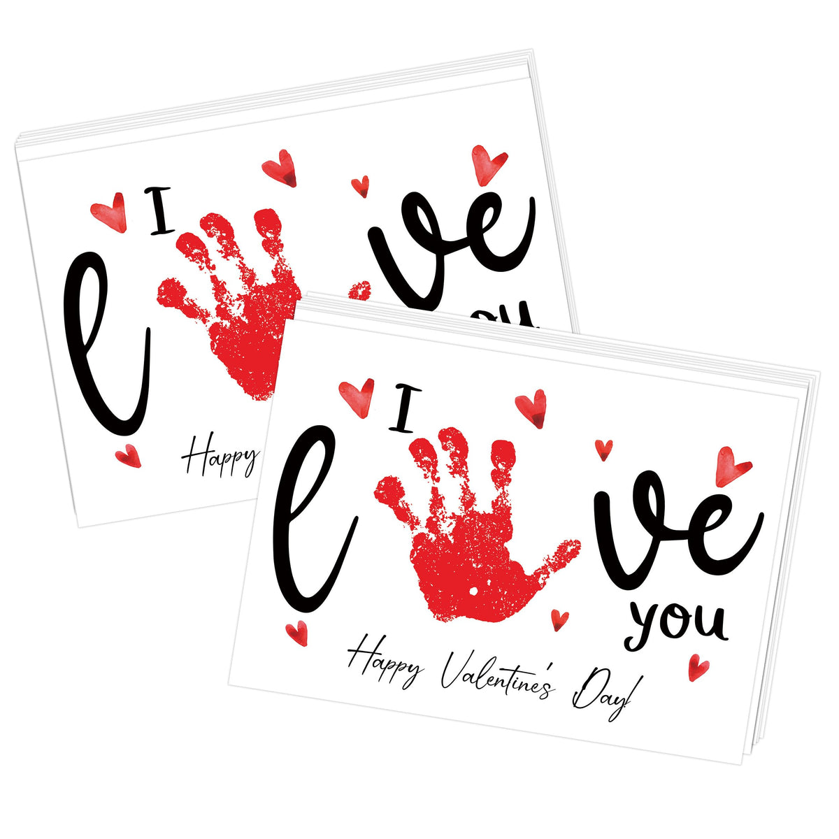 XQF Valentine's handprint card 10-pack ready for keepsake greetings