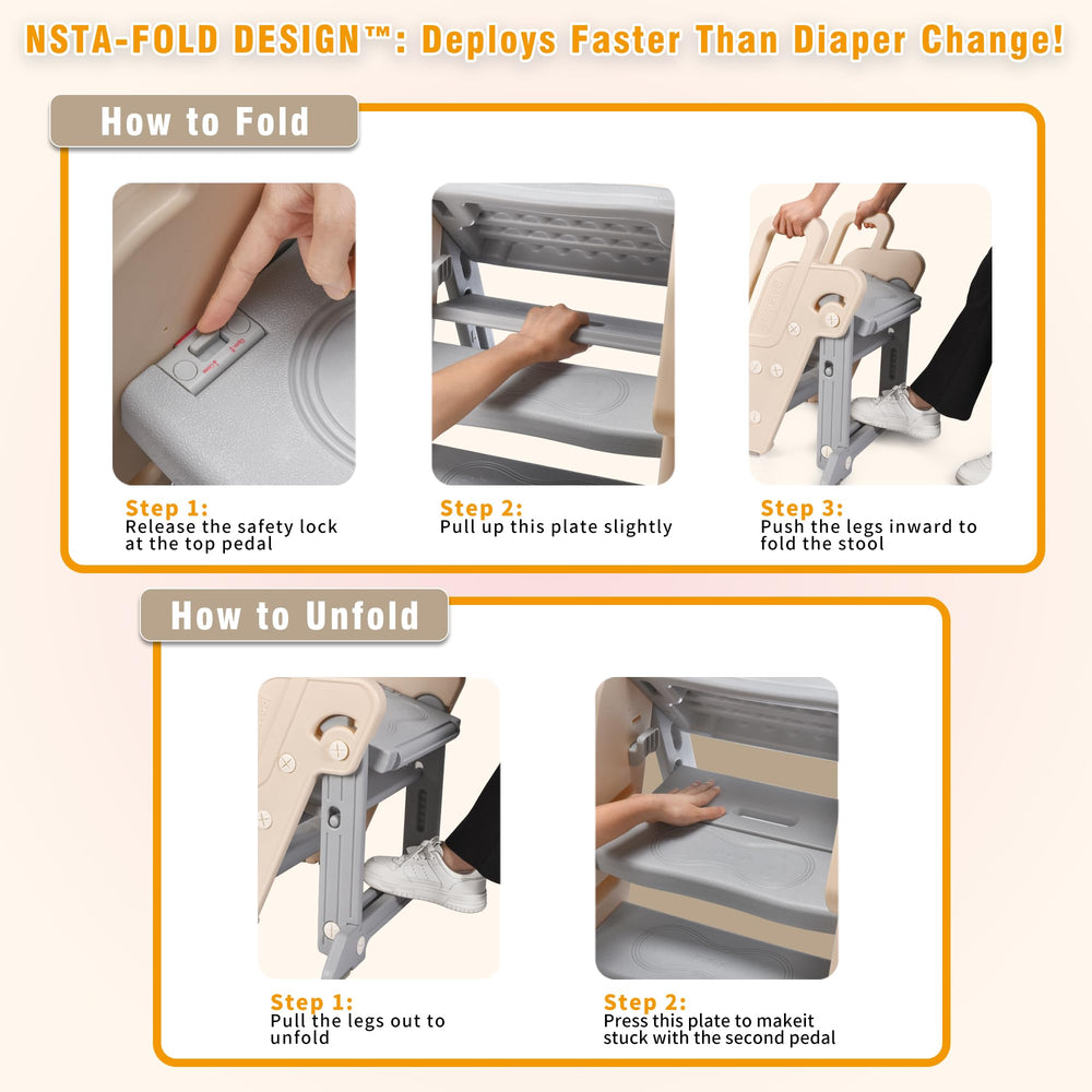 XQIAO versatile stool for kitchen, bathroom, and bedside access.
