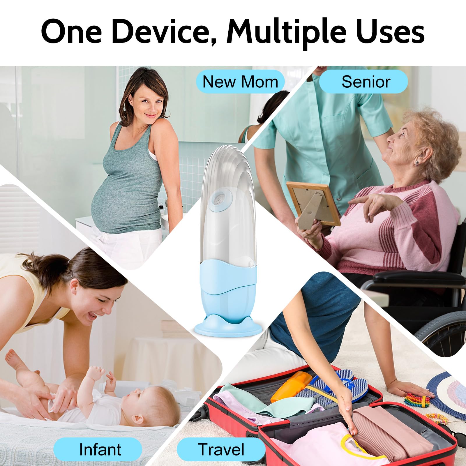 Xquyk pocket-size bidet fits in pockets and bags for road trips.