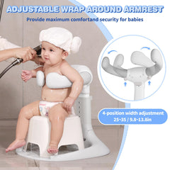 XSMNER foldable baby shower stand side view highlighting slim profile