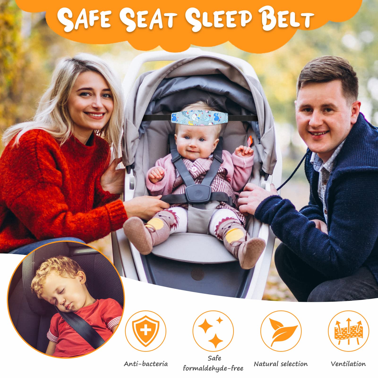 Xthuge blue owl soft cushion fabric enhances comfort during car trips