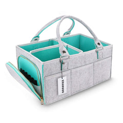 Xuanguo diaper caddy with folding handles for easy transport.