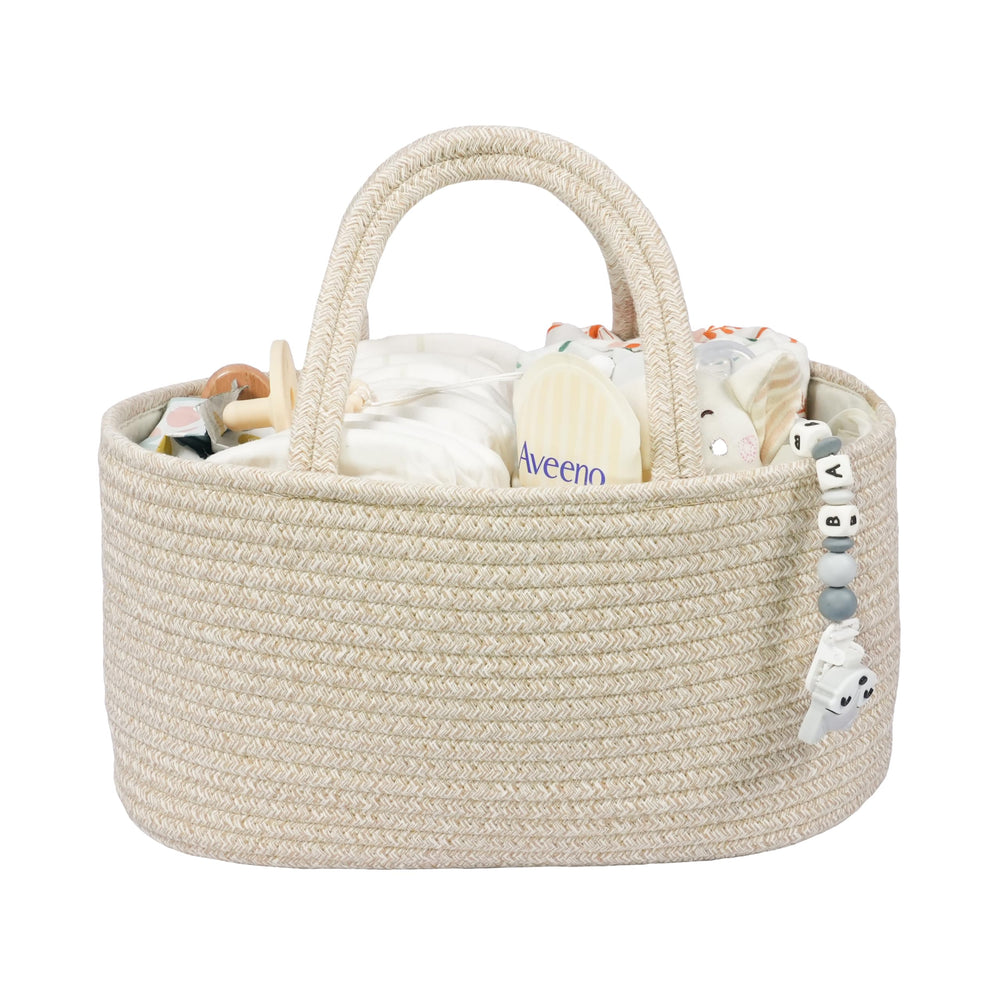 Xuanguo baby diaper caddy wide opening for quick access to essentials.