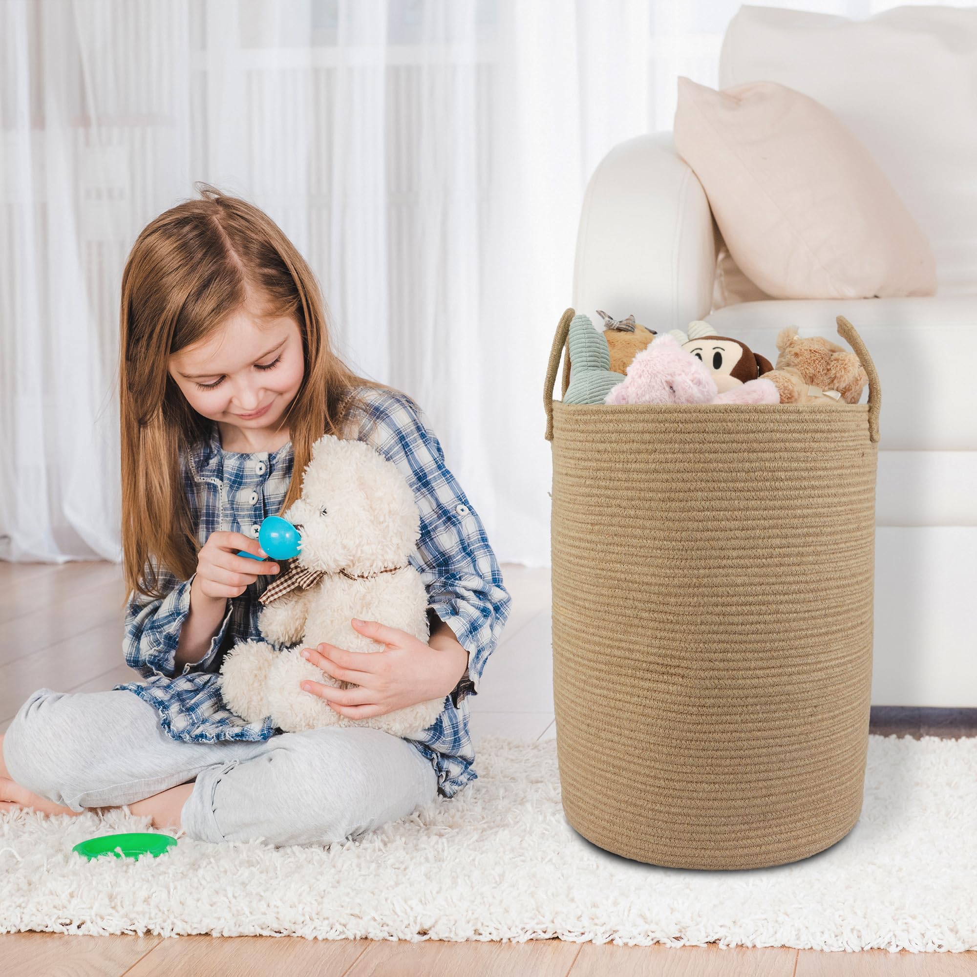 XUANGUO versatile storage for blankets, toys, and towels in a nursery or living area.