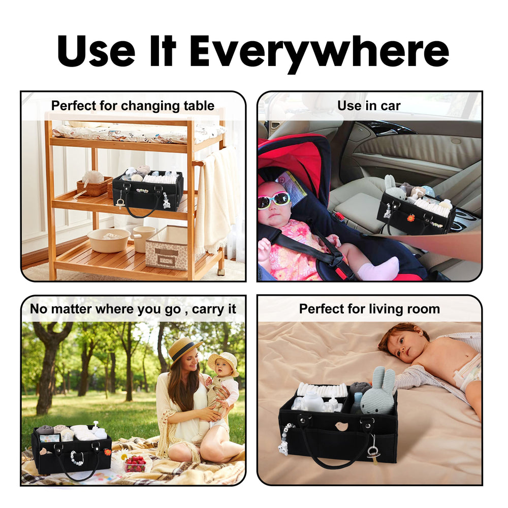 Xuanguo car travel organizer diaper bin for on-the-go diaper changes