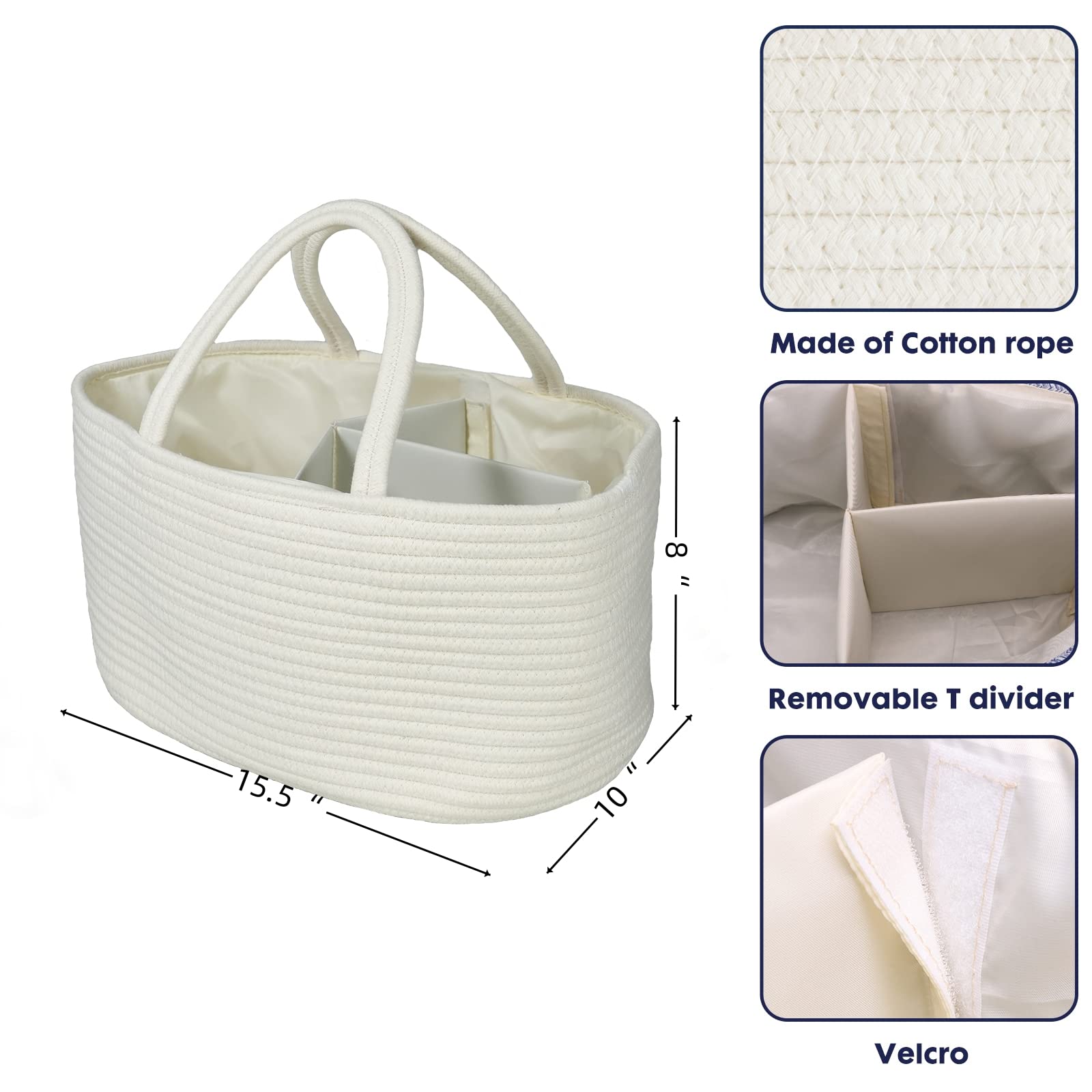 XUANGUO changing table organizer, portable tote for bedside or car use.