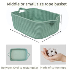 XUANGUO collapsible rope basket keeps clutter under control in any room.